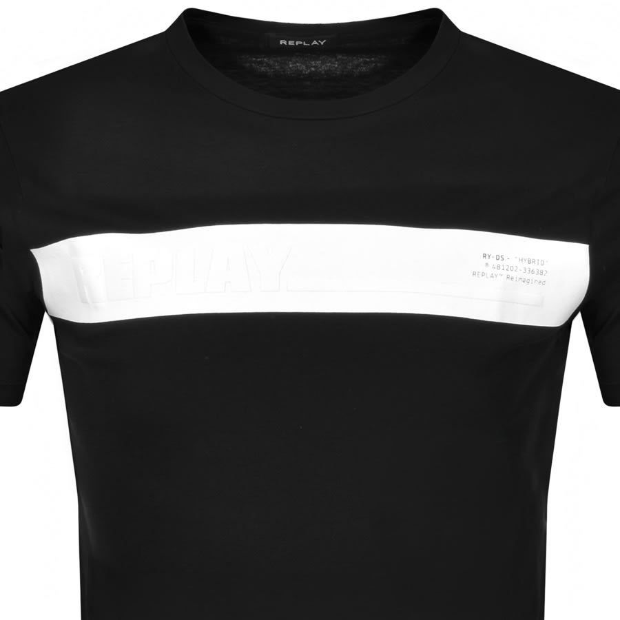 Alternative Image for ProductReplay Logo Crew Neck T Shirt Black2